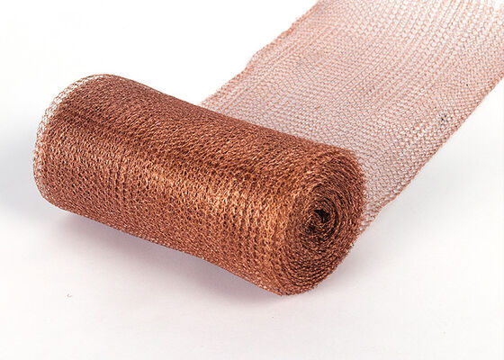 4 Wires Copper Knitted Wire Mesh 10mm To 1500mm Width For Distillation