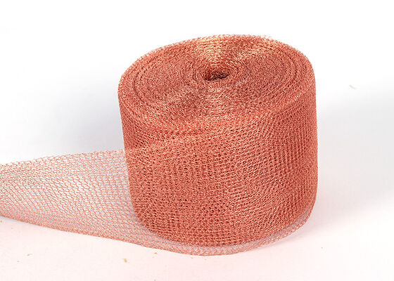 Flat Or Rolled Type Knitted Stainless Steel Mesh Excellent Thermal Stability