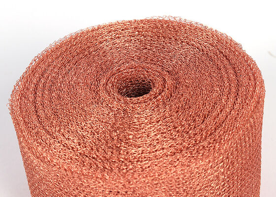 Customized Knitted Wire Mesh Roll 30M Widths 6mm To 1000mm