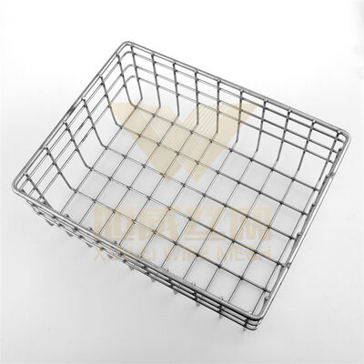 Reinforced Welded Joints Welded Wire Basket With Handle For Easy Carrying