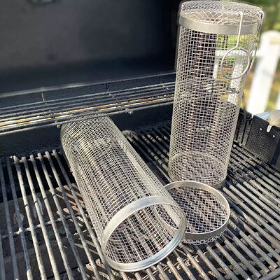 Non-stick Physical Structure Stainless Steel Grill Mesh Anti-scald & Non-slip Handle