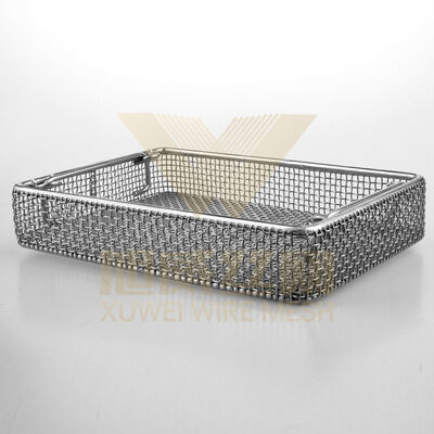 Perforated Wire Mesh Basket With Lid For Industrial Use