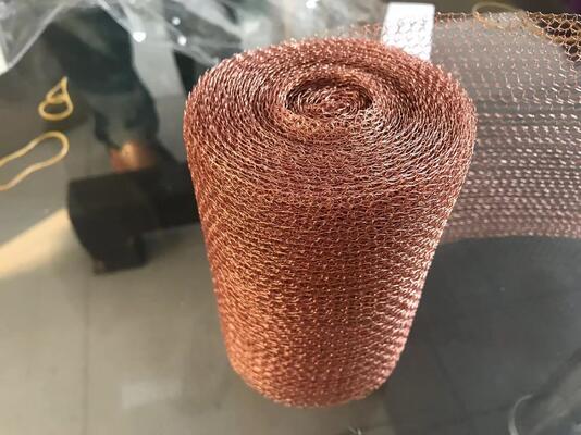 Customizable Weave Density Knitted Metal Mesh Easy To Cut & Shape