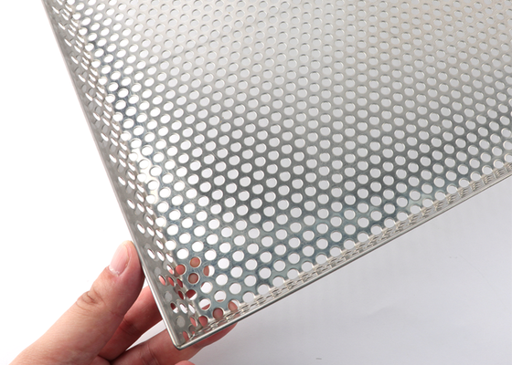 Hygienic Safe Perforated Wire Basket Uniform Mesh Opening