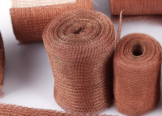 Flat Or Rolled Type Knitted Stainless Steel Mesh Excellent Thermal Stability
