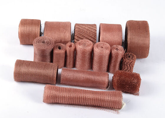 Flat Or Rolled Type Knitted Stainless Steel Mesh Excellent Thermal Stability