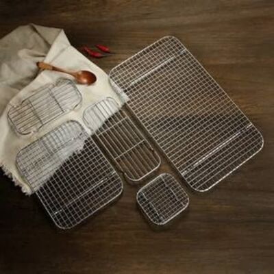 Even Heating SS Grilling Mesh Mat Prevent Food Falling