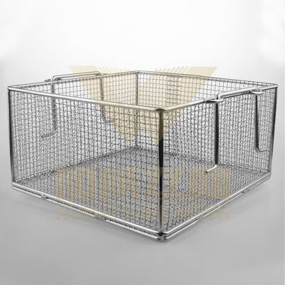 Firm Welded Structure Metal Mesh Basket Strong Load Capacity