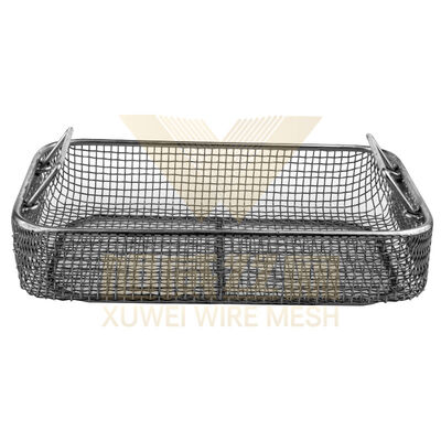 Safe Placement Metal Mesh Basket Compact Structure