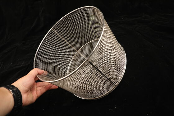 Electroplated Surface Finish Welded Wire Basket Compact Structure