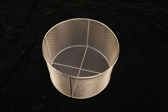 Electroplated Surface Finish Welded Wire Basket Compact Structure
